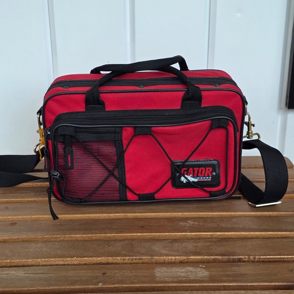 Gator Cases Other - Gator Cases Red Padded Gear Bag Mixer Case with Shoulder Strap and Mesh Pocket